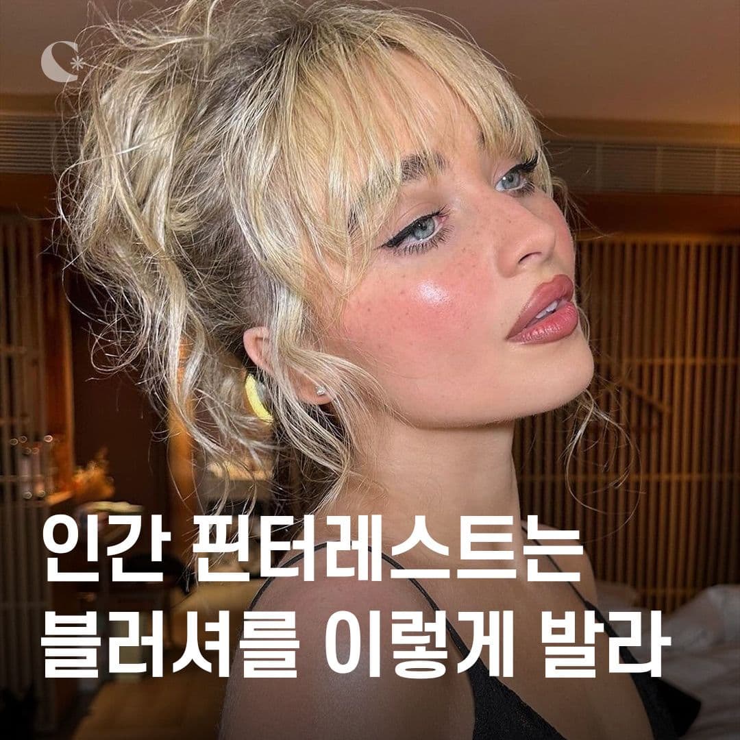 인간 핀터레스트는 블러셔를 이렇게 발라💕