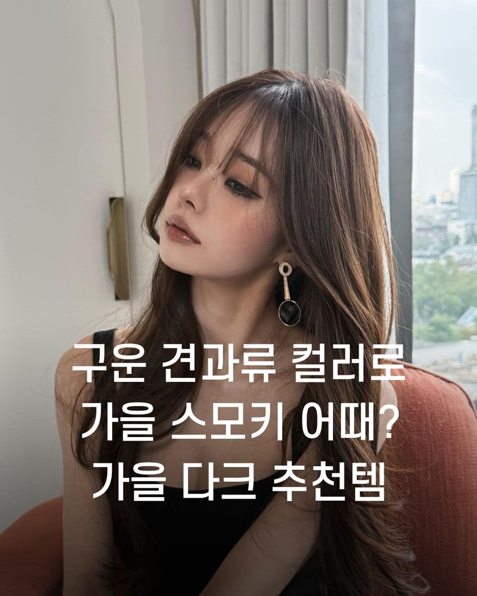 구운 견과류 컬러들로 가을 스모키 어때? 가을 다크 추천템